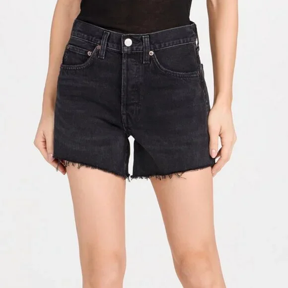 Agolde Parker Shorts - Black - Size 29 - Picture 2 of 10